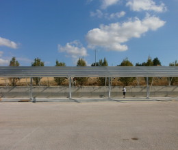 Struttura per fotovoltaico zincata