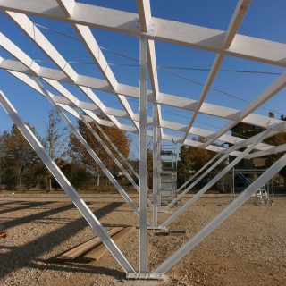 Struttura per fotovoltaico verniciata